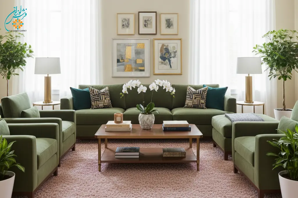 مبل سبز با چی ست میشه